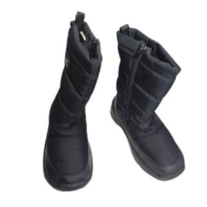 Black Quilted Winter Boots